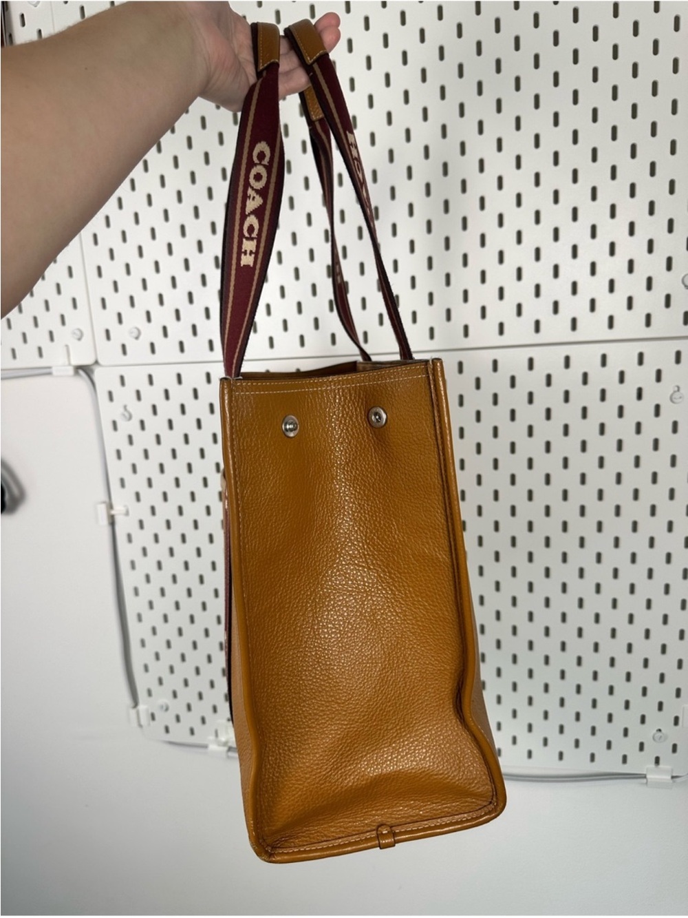 Coach Large Smith Tote in Brown Pebble Leather (CM716, Batch/Factory: J2377 - Picture 7 of 16